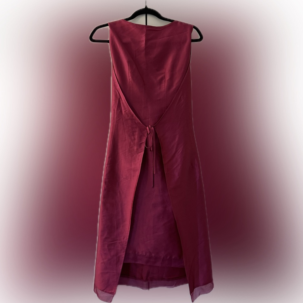 BNWT Artisans Angkor Elegant Pink 100% handmade silk Sleeveless Dress Size S